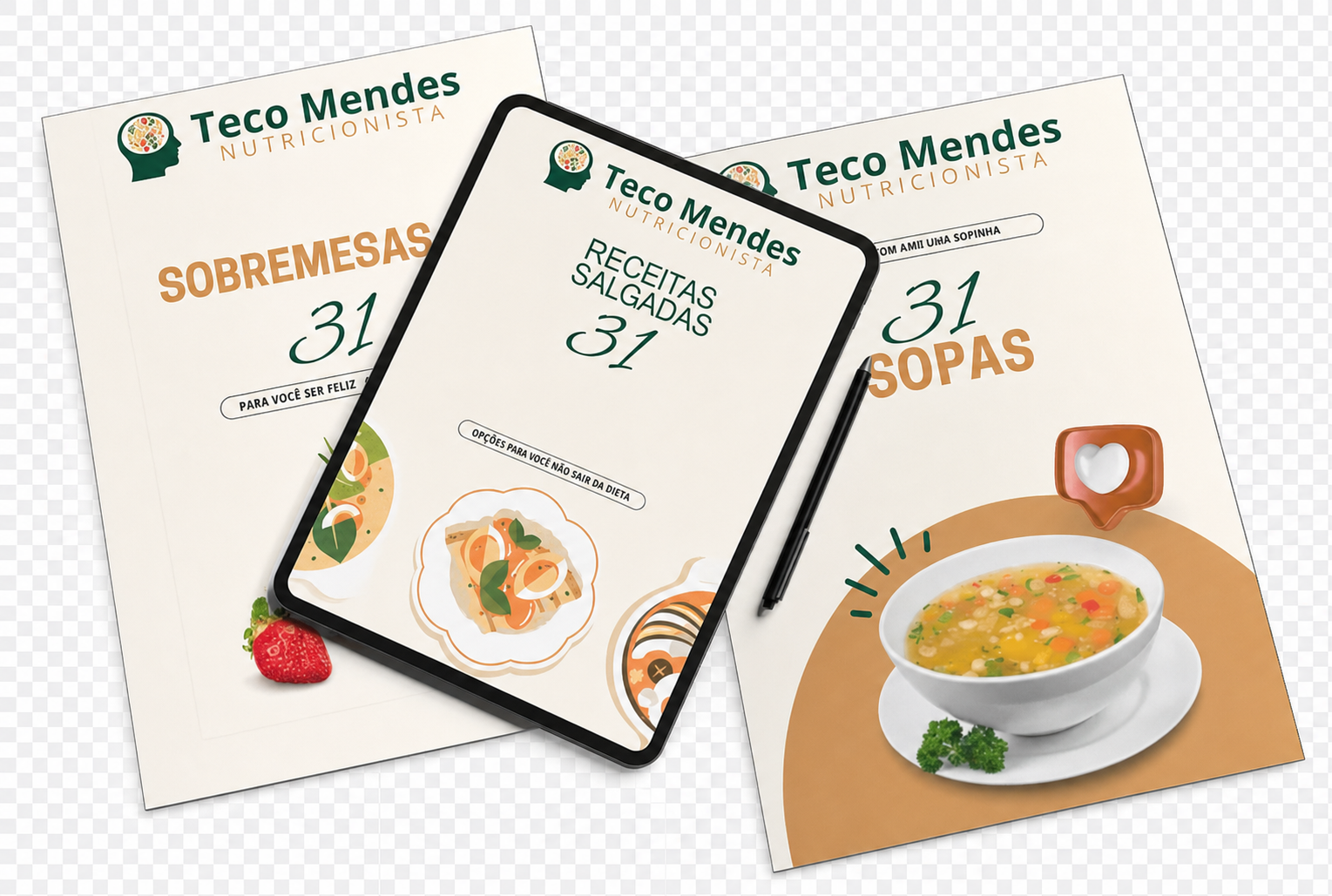 Mockup das receitas do RestartGLP